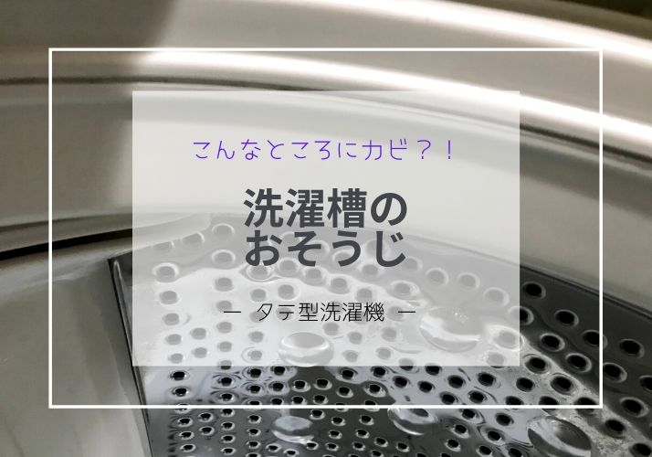 【洗濯槽の掃除】思わぬところにカビが！隙間もキレイにしてみた