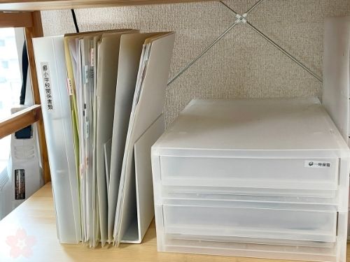 小学校のプリント収納は無印良品で頻度別に整理で見やすく Sakurasaku